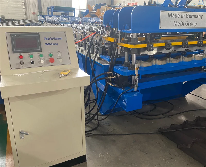 Automatic Control Double Layer Glazed Tile Roll Forming Machine PPGI Roof Sheet Forming Machine for the Indian Market 5 Color Steel Roof Tile08 imgupzip 1000