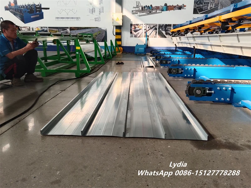 Standing Seam Roof Sheet Roll Forming Machine with Hydraulic Decoiler & Automatic Stacker Metal Roof and Wall Systems 6 Standing seam machine13 imgupzip 1000