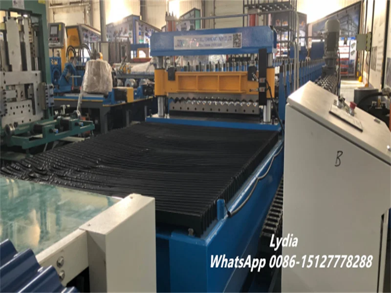 0.18-0.45mm High Speed 45m/min Corrugated Roof Sheet Roll Forming Machine Metal Roofing Production Line 2 Corrugated Sheets Rolling Forming Machine08 imgupzip 1000
