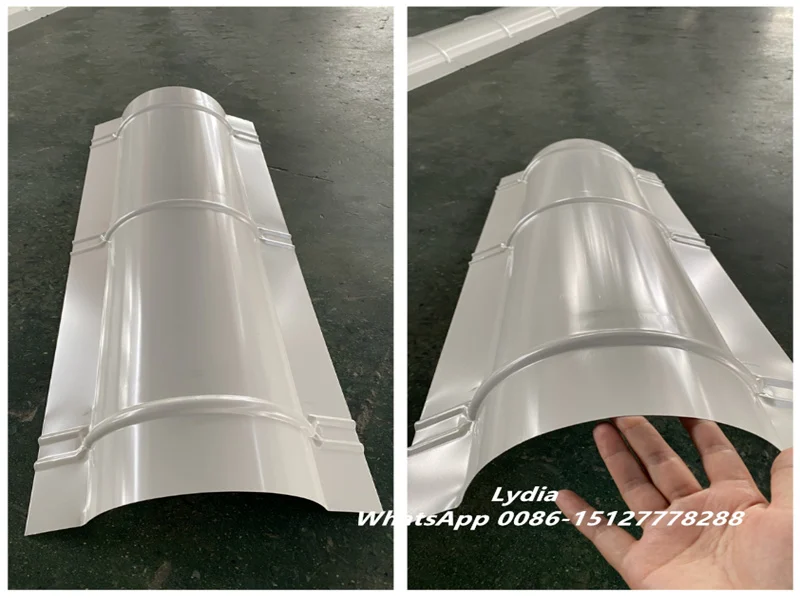 Zhongtuo 0.4 – 0.7 mm Metal Ridge Capping Making Roll Forming Machine 7 ridge cap roof panel roll forming machine