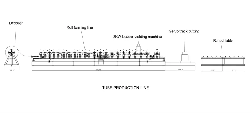 Zhongtuo Laser Welding Galvanized Square Tube Making Machine Adjustable Steel Pipe Tube Mill Line Manufacturer 6 laser welding galvanized square tube