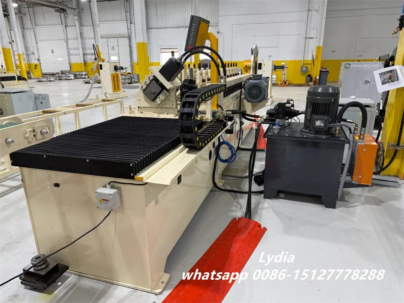Slotted track roll forming machine running in Canada factory