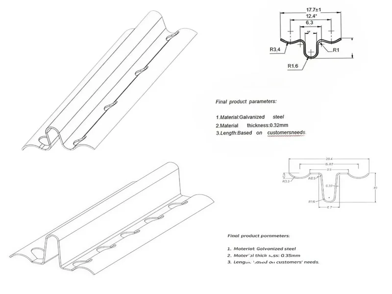 6mm plaster beacon roll forming machine