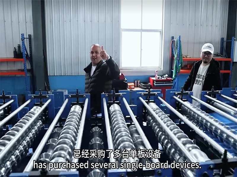 Good news-Palestinian Customer Highly Praises Zhongtuo Roll Forming Machines After Factory Visit and Testing 6 Palestinian customer inspecting roll forming machine at Zhongtuo factory