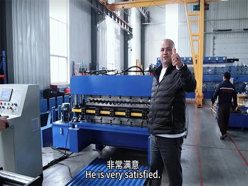 Good news-Palestinian Customer Highly Praises Zhongtuo Roll Forming Machines After Factory Visit and Testing 2 oof panel machine production line demonstration at factory
