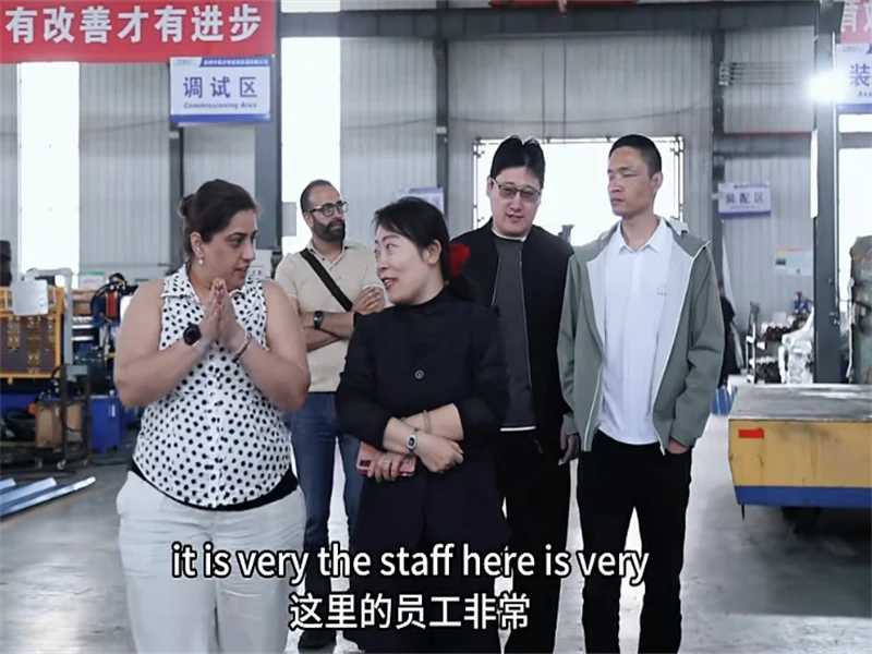 Good News Canadian Customers Praise Automatic Trough Cable Tray Roll Forming Machine 6 Canadian customers visiting ZTRFM factory and inspecting automatic trough cable tray production line