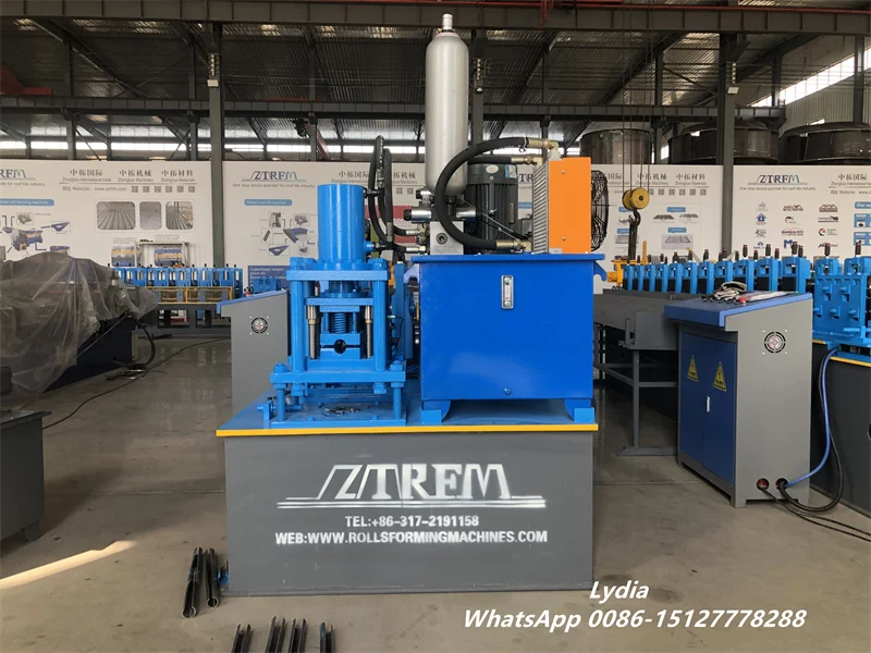 Zhongtuo Friction Rock Bolt Roll Forming Machine Split Set Bolt Production Line for Mining Tunnel Support 5 Hydraulic cutting system in rock bolt roll forming machine