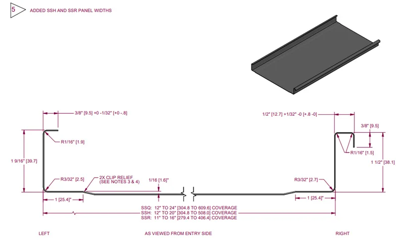 Zhongtuo United States SS150 1.5" Mechanical Seam Roll Forming Machine Standing Seam Roof Panel Machine 12 SS100 – 1″ Mechanical Seam
