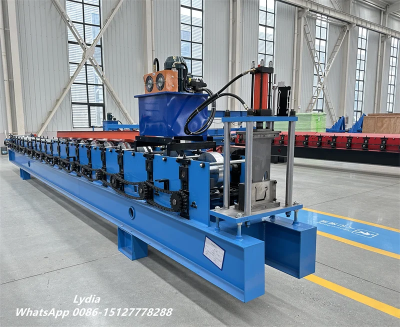 metal rainwater channel forming machine with hydraulic cutting