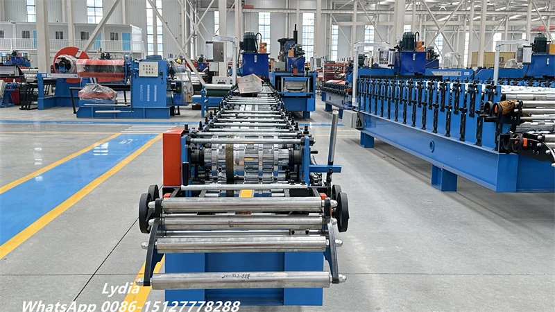 metal rainwater channel forming machine with hydraulic cutting
