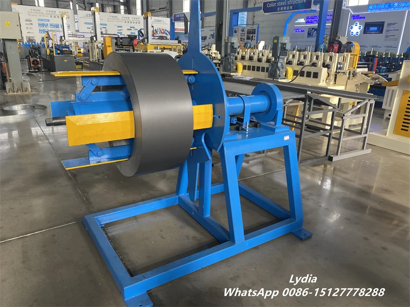 5 ton manual decoiler for pre-painted galvanized steel cassette panel roll forming machine
