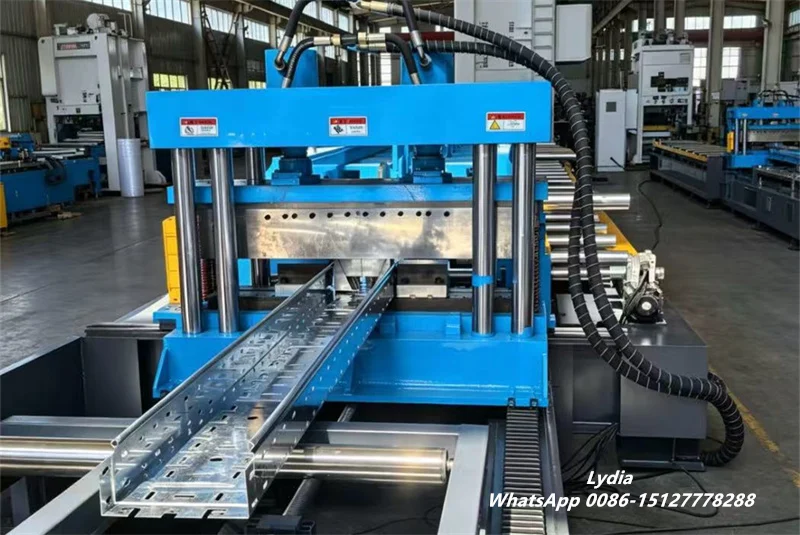 Zhongtuo Cable Tray Roll Forming Machine Steel Cable Tray Production L - Automatic Cable Tray Roll F Automatic Cable Tray Roll Forming Production Line with Punching and Cutting
